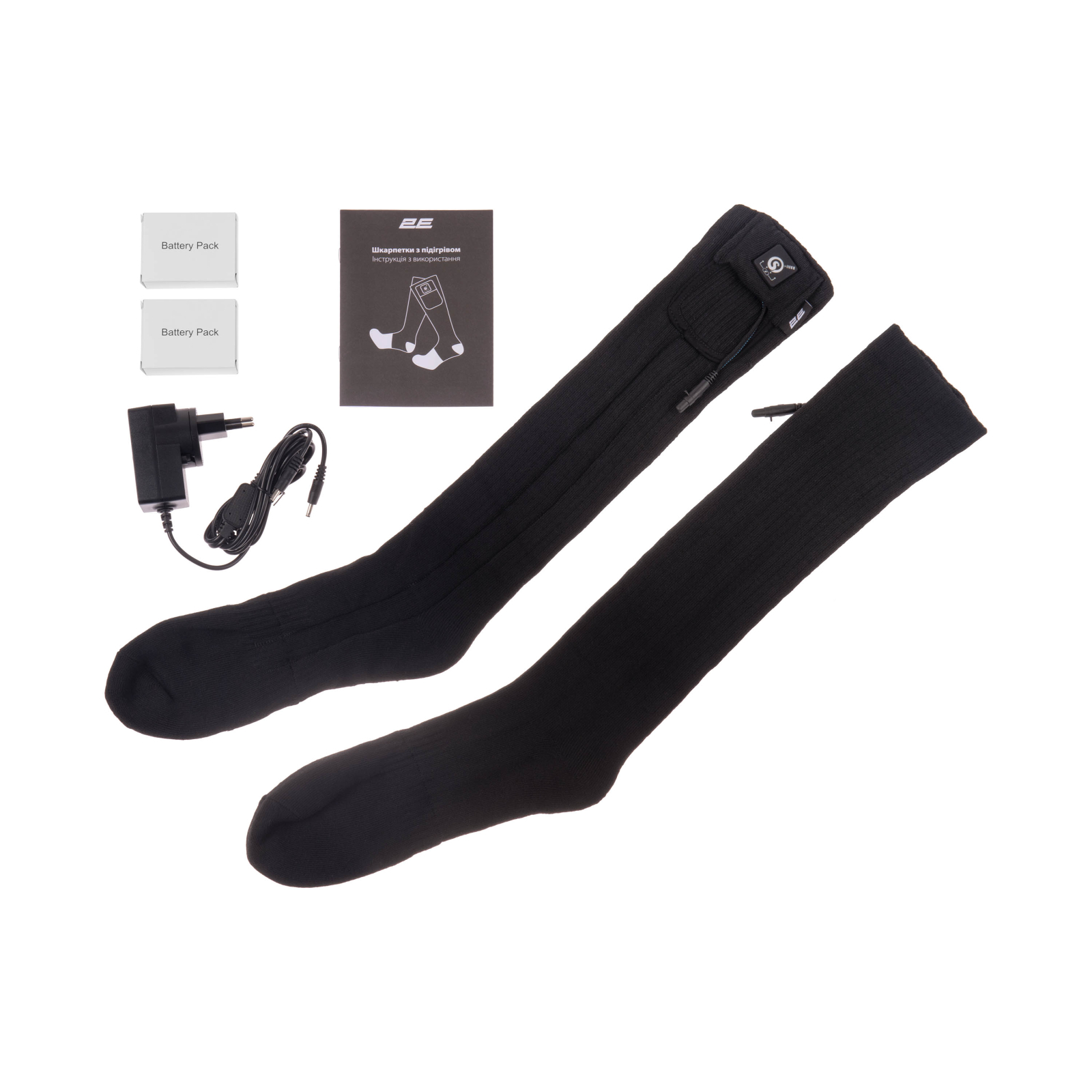 Шкарпетки з підігрівом 2E Race Plus Black XL (2E-HSRCPXL-BK) зображення 2