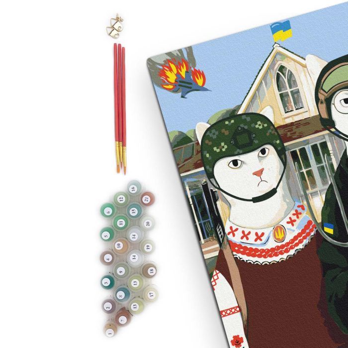 Картина по номерам Orner Украинская Котика 40х50 см (orner-1675) изображение 3