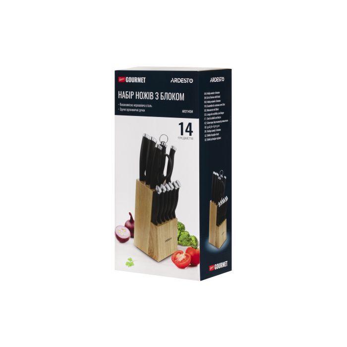 Набір ножів Ardesto Gemini Gourmet 14 предм (AR2114SW) зображення 2