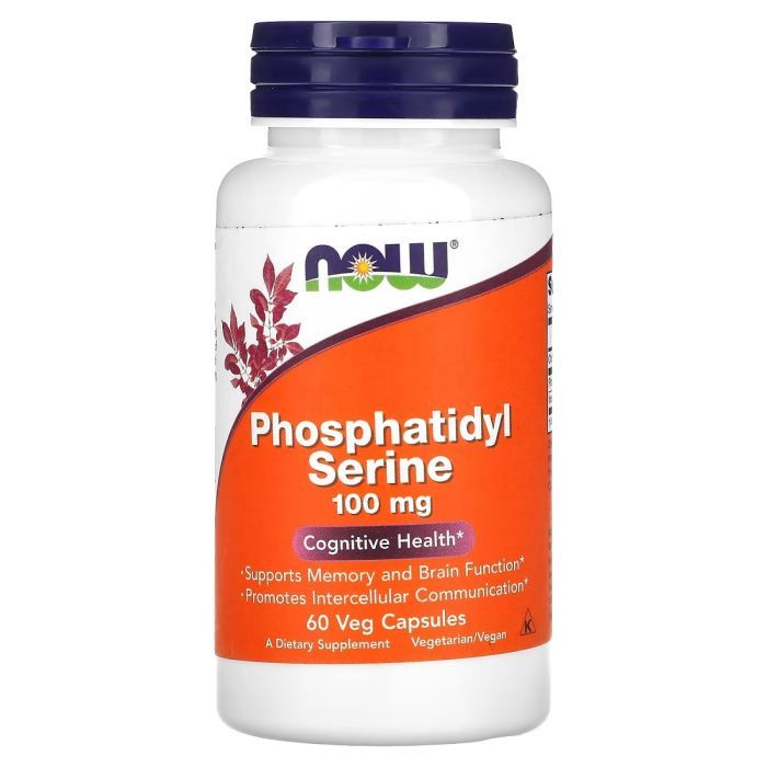 Витаминно-минеральный комплекс Now Foods Фосфатидилсерин, 100 мг, Phosphatidyl Serine, 60 вегетарианских ка (NOW-02380)