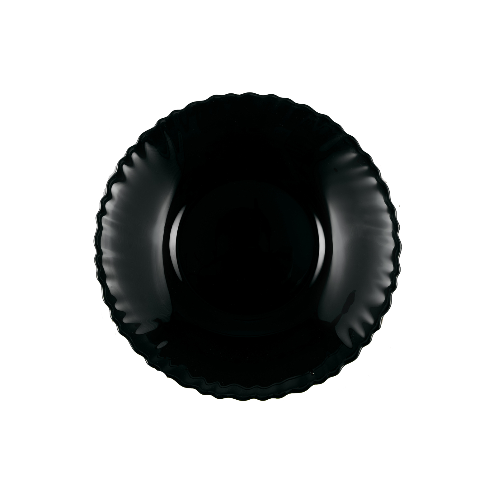 Тарілка Vittora Black Wave хвиляста обідня 22 см (V-220Wbl)