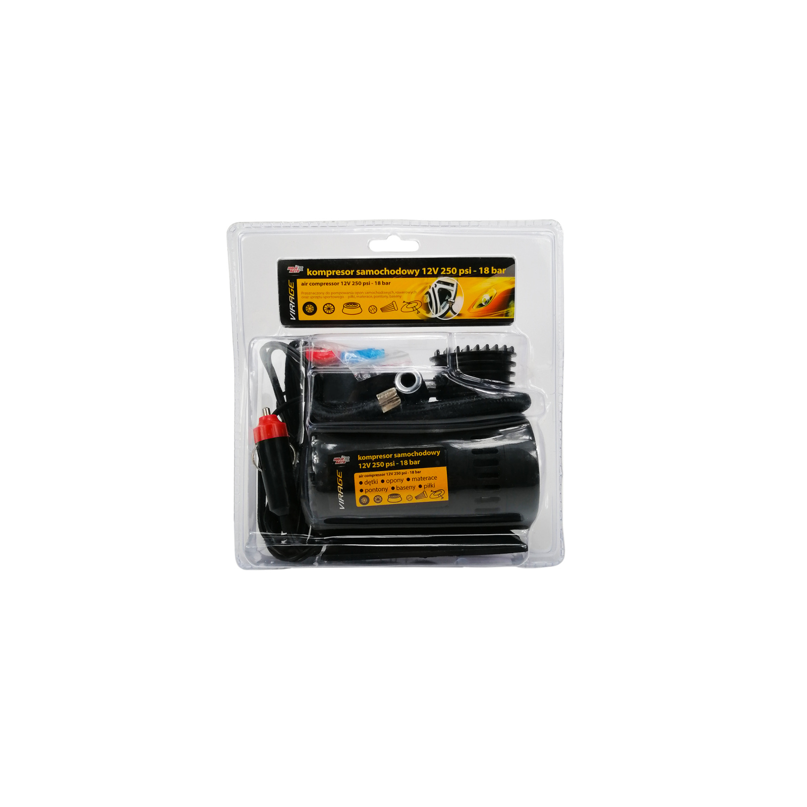 Автомобильный компрессор VIRAGE 12V 250 Psi 18 Атм (93-015)