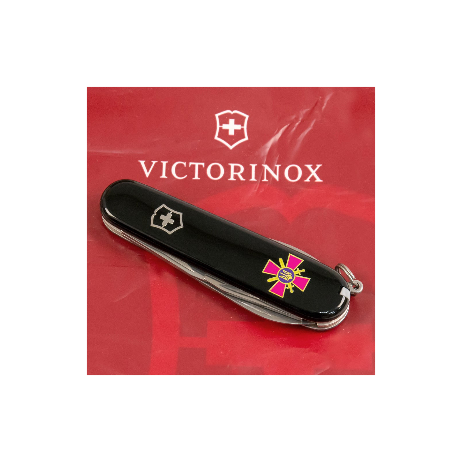 Нож Victorinox Spartan Army Black "Емблема СВ ЗСУ" (1.3603.3_W0020u) изображение 2