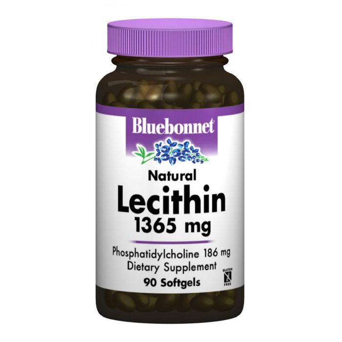 Аминокислота Bluebonnet Nutrition Натуральный Лецитин 1365мг, 90 желатиновых капсул (BLB0924)