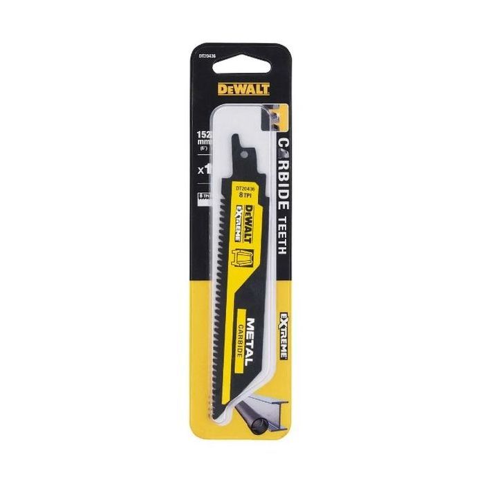 Полотно DeWALT для сабельных пил, EXTREME CARBIDE , 152 мм., 8 TPI (DT20436)