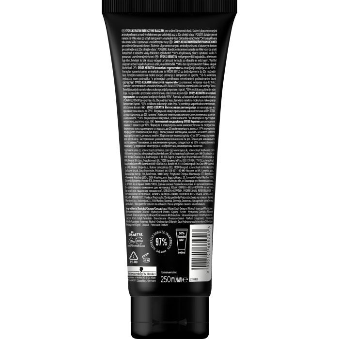 Кондиціонер для волосся Syoss Keratin Інтенсивний з екстрактом блакитного лотосу для ламкого волосся 250 мл (9000101665703) зображення 5