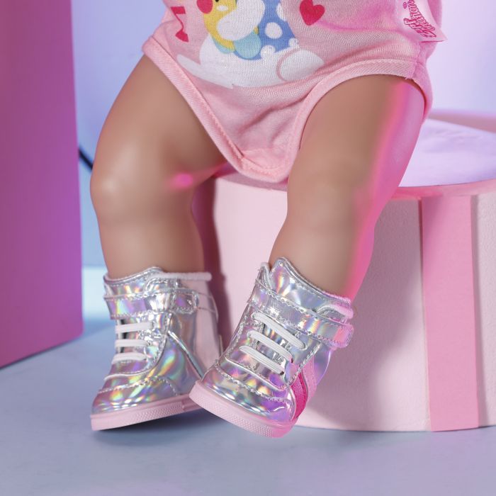 Аксессуар к кукле Zapf Обувь для куклы Baby Born - Серебряные кроссовки (831762) изображение 4