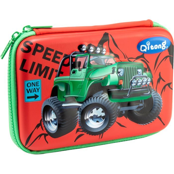 Пенал Cool For School с тиснением, 1 отделение (QT-5704-Red)