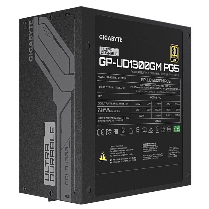 Блок питания GIGABYTE 1300W (GP-UD1300GM PG5) изображение 5