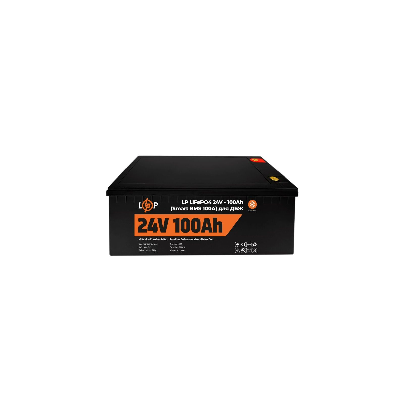 Батарея LiFePo4 LogicPower LiFePO4 25,6V - 100 Ah, LCD (20200) зображення 2