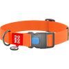 Ошейник для животных WAUDOG Waterproof с QR паспортом пластиковый фастекс XXL оранжевый (25114)