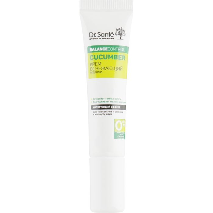 Крем для кожи вокруг глаз Dr. Sante Cucumber Balance Control Освежающий 15 мл (4823015917455) изображение 2