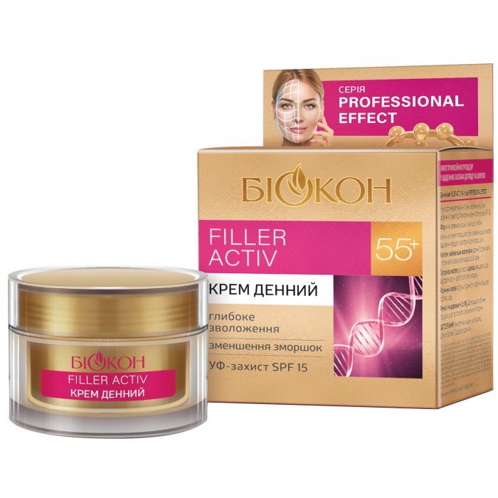 Крем для лица Біокон Professional Effect Filler Activ 55+ Дневной 50 мл (4820160037342)