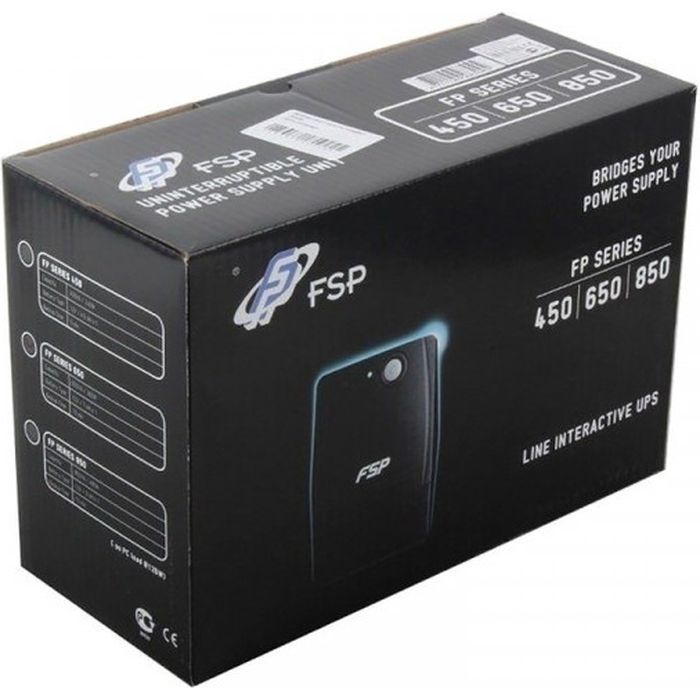 Пристрій безперебійного живлення FSP FP650, USB, IEC (PPF3601405) зображення 6