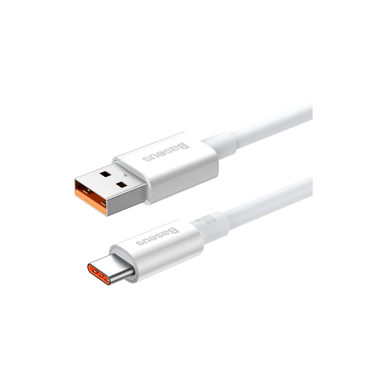 Дата кабель USB 2.0 AM to Type-C 2.0m 5A White Baseus (CAYS001402) изображение 2