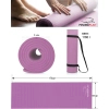 Килимок для йоги PowerPlay 4010 PVC Yoga Mat 173 x 61 x 0.6 см Лавандовий (PP_4010_Lavender_(173*0,6)) зображення 8