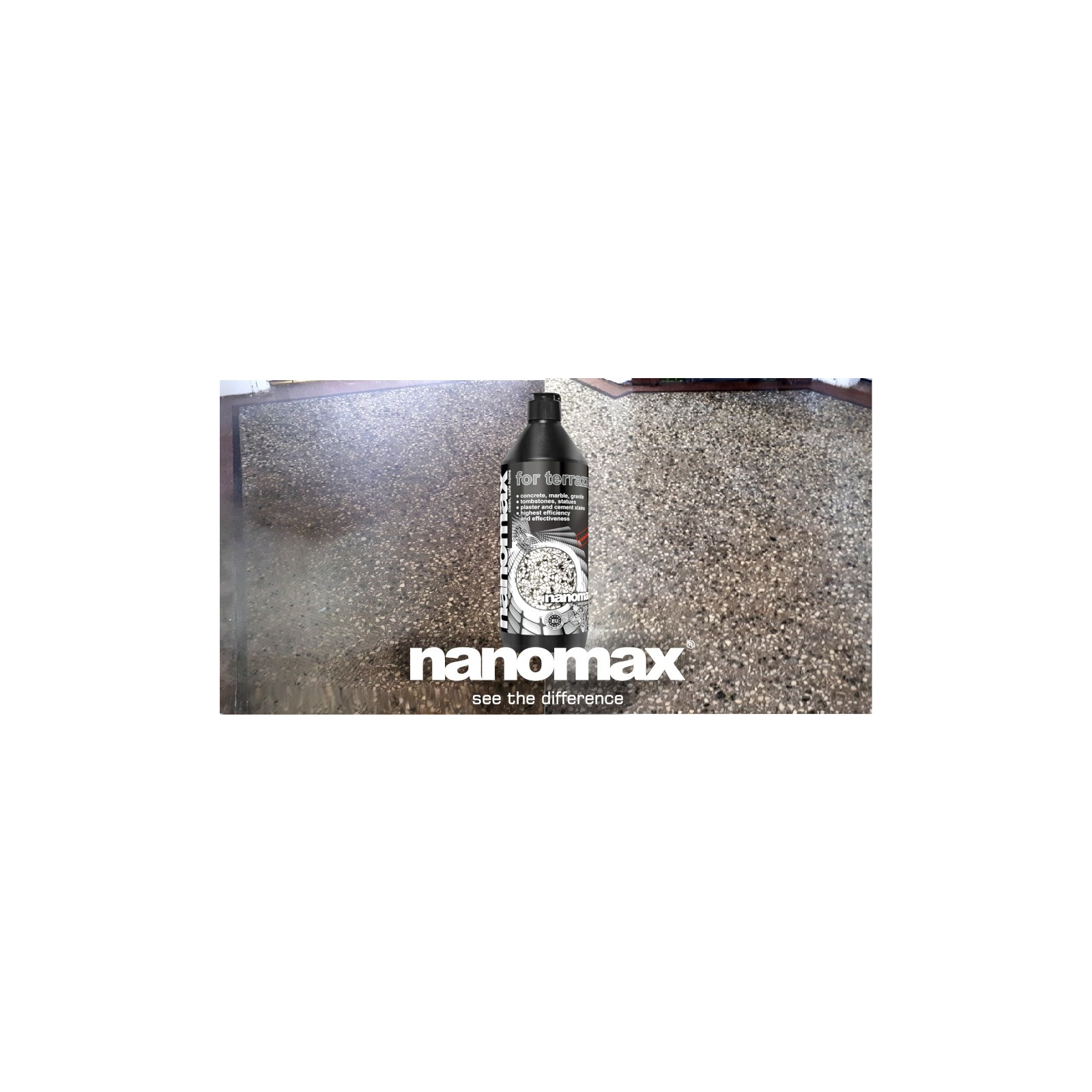Средство для мытья пола Nanomax Pro Для поверхностей из камня и терраццо 500 мл (5903240901876) изображение 2