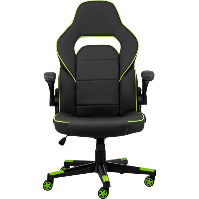 Крісло ігрове 2E Gaming Hebi Black/Green (2E-GC-HEB-BK) зображення 2