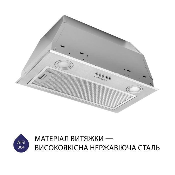 Витяжка кухонна Minola HBI 5722 BL 1200 LED зображення 2