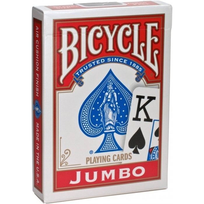 Карты игральные Bicycle Rider Back International Jumbo Index (red) (JIR001-1)