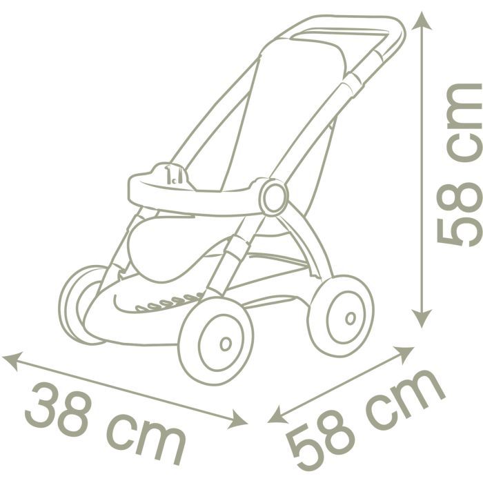 Коляска для кукол Smoby Baby Nurse Прогулка с корзиной Розовая пудра (254018) изображение 3