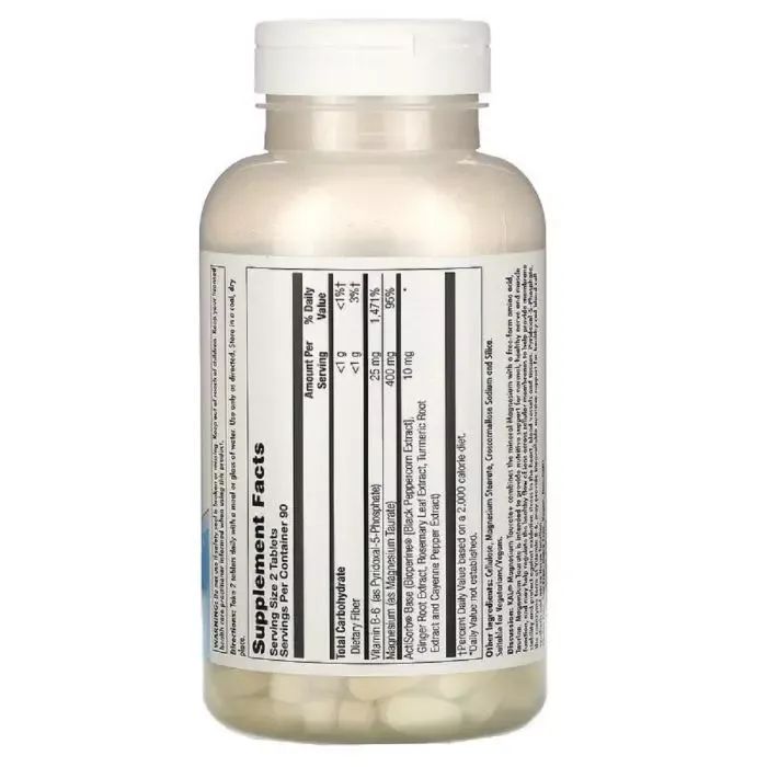 Мінерали KAL Таурат Магнію 400 мг, Magnesium Taurate+, 180 Таблеток (CAL-61832) зображення 2