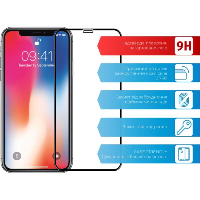 Стекло защитное ACCLAB Full Glue Apple iPhone X/XS/11 Pro (1283126508189) изображение 2