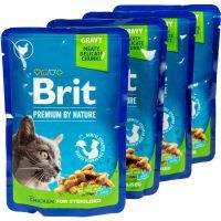 Влажный корм для кошек Brit Premium Cat с курицей для стерилизованных 3+1 100 г (2700000030356) изображение 5