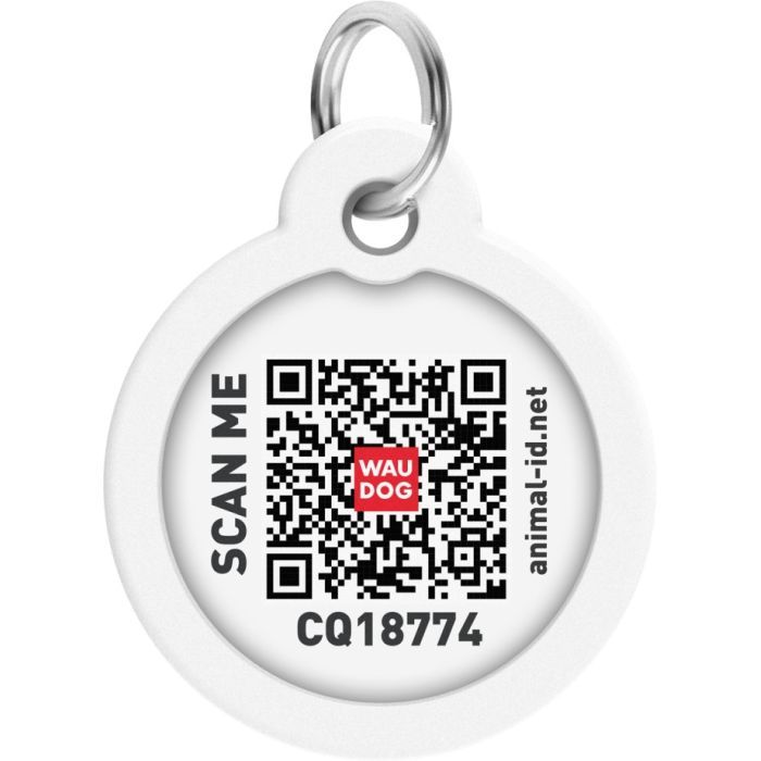 Адресник для тварин WAUDOG Smart ID з QR паспортом "Піца", коло 30 мм (230-4038) зображення 3