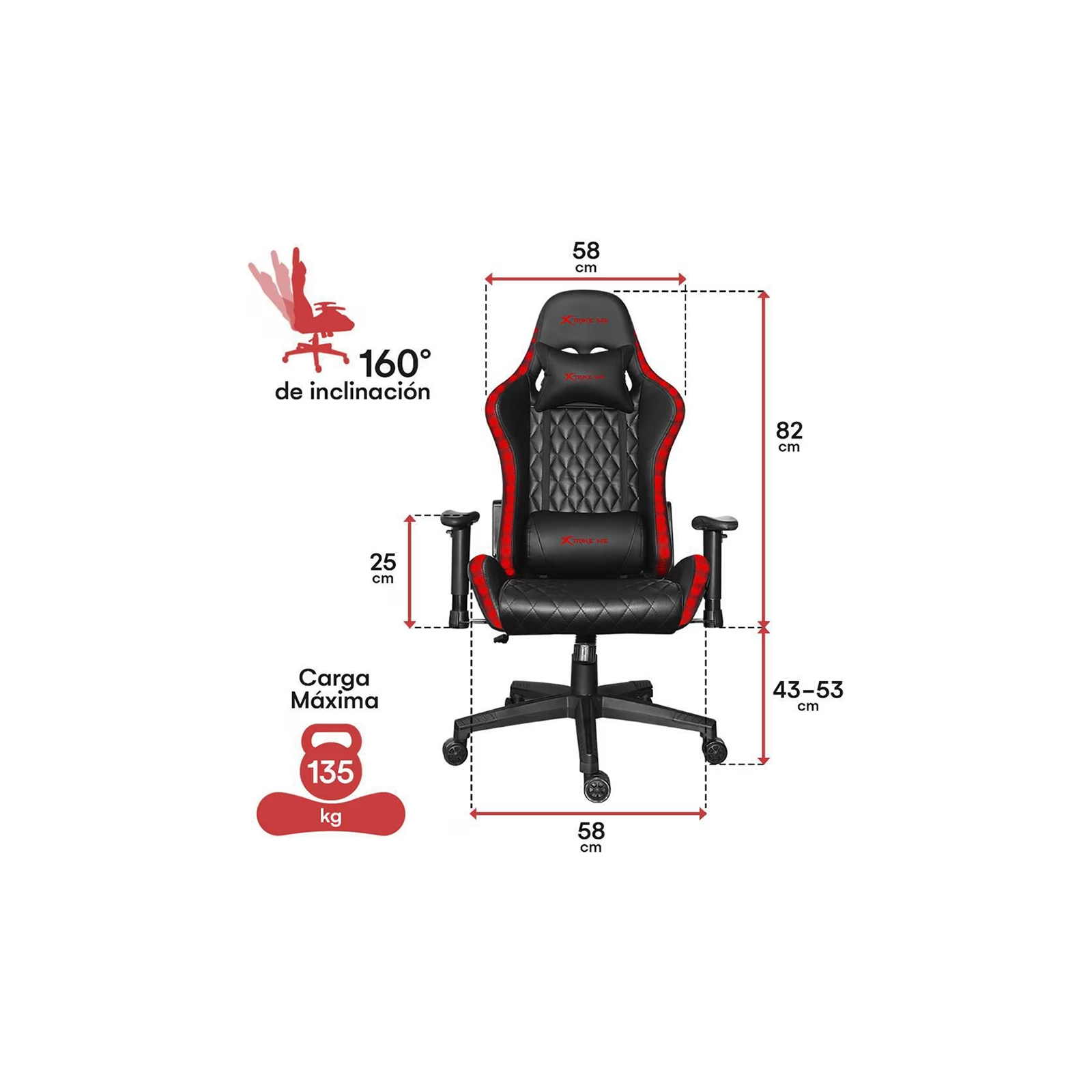 Кресло игровое Xtrike ME Advanced Gaming Chair GC-909 Black/Blue (GC-909BU) изображение 7