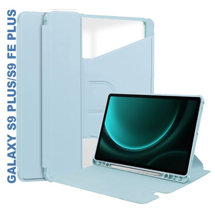 Чехол для планшета BeCover 360° Rotatable Samsung Tab S9 Plus (SM-X810/SM-X816)/S9 FE Plus (SM-X610/SM-X616) 12.4" Deep Blu (710399)