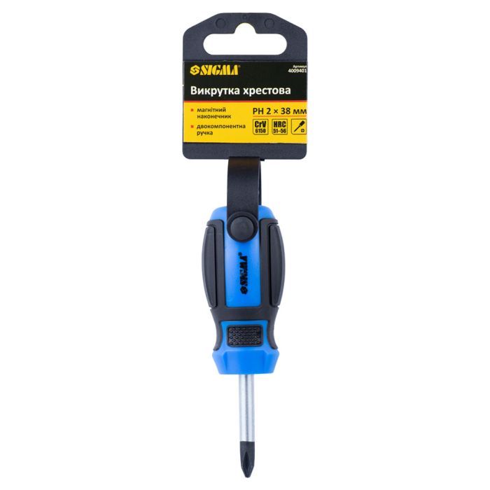 Отвертка Sigma крестовая PH 2x100мм CrV Mega (4009411) изображение 4