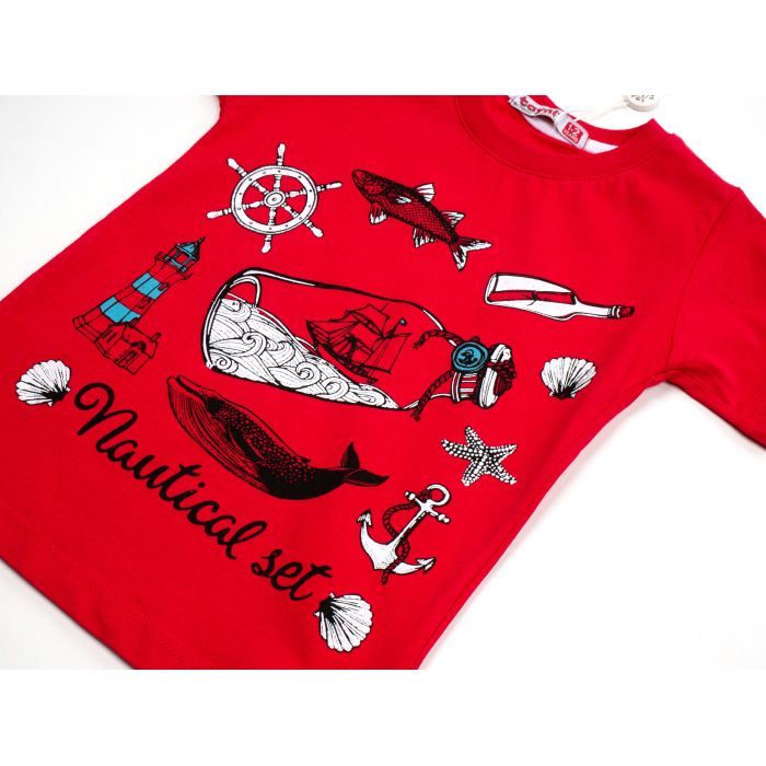 Футболка детская Haknur с морской тематикой (00975-80B-red) изображение 3
