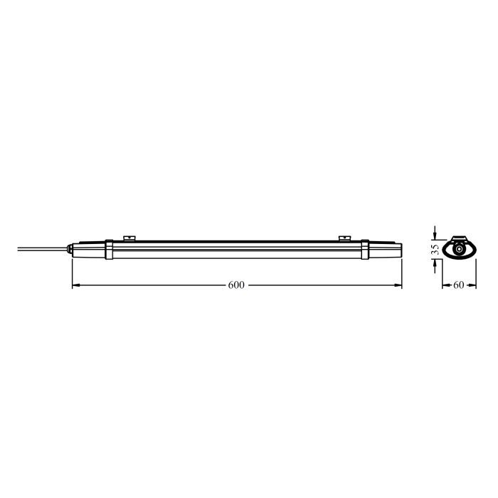 Светильник LEDVANCE DP SLIM ECO 600 18W840 IP65 GY (4058075601574) изображение 2