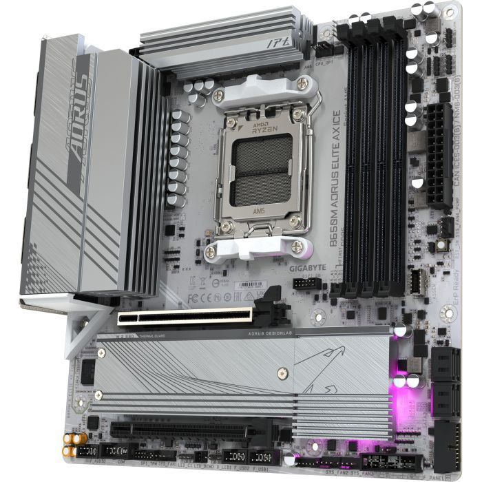 Материнская плата GIGABYTE B650M AORUS ELITE AX ICE (B650M A ELITE AX ICE) изображение 3