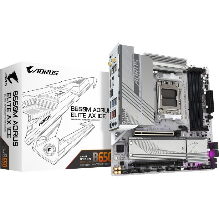 Материнская плата GIGABYTE B650M AORUS ELITE AX ICE (B650M A ELITE AX ICE) изображение 6