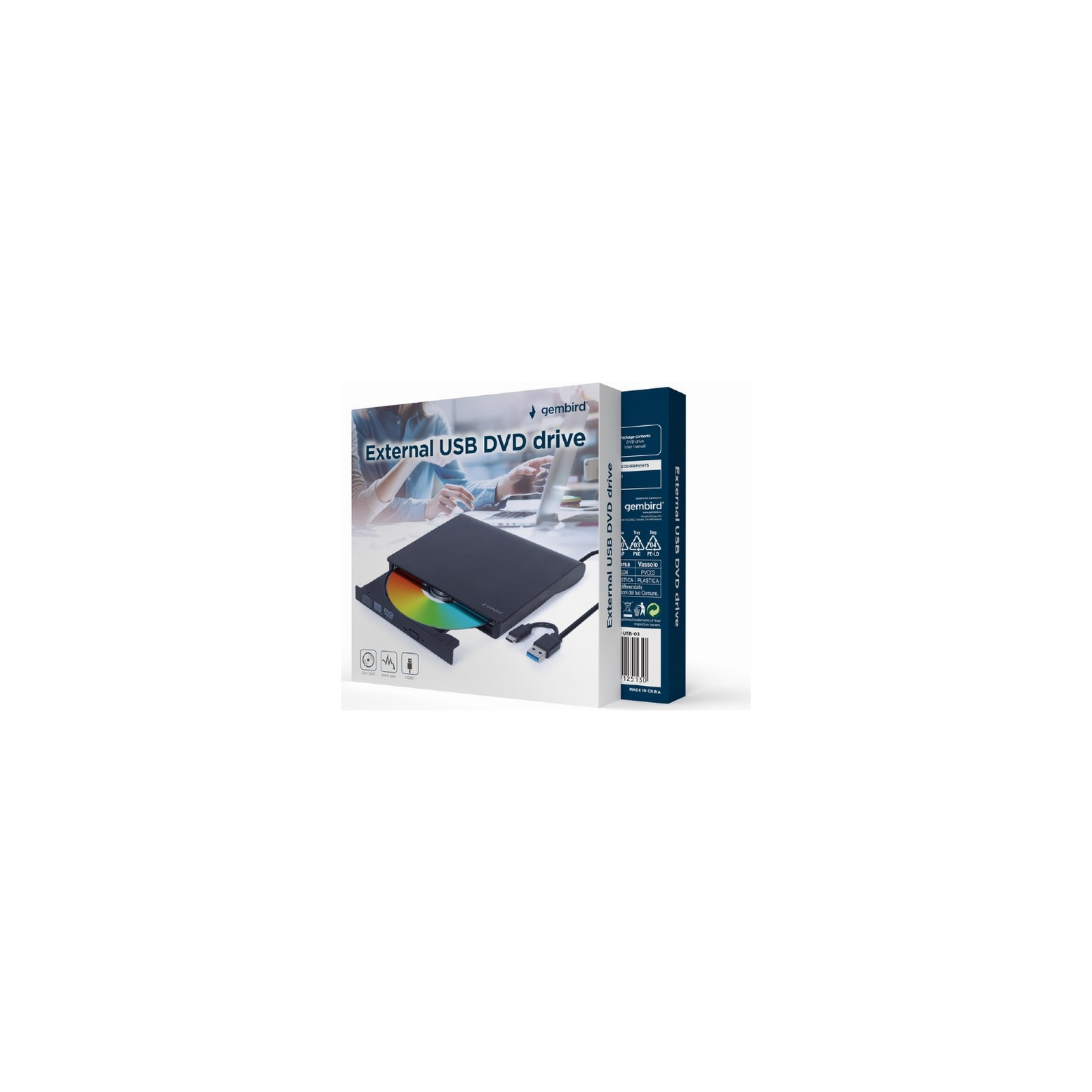 Оптичний привід DVD-RW Gembird DVD-USB-03 зображення 2