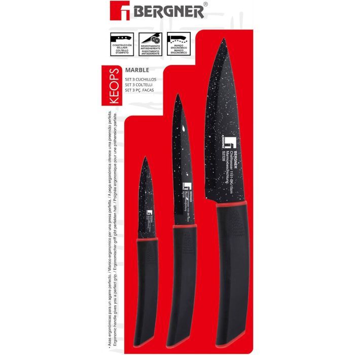 Набор ножей Bergner Keops Marble із покриттям (BG-1151-BK) изображение 5