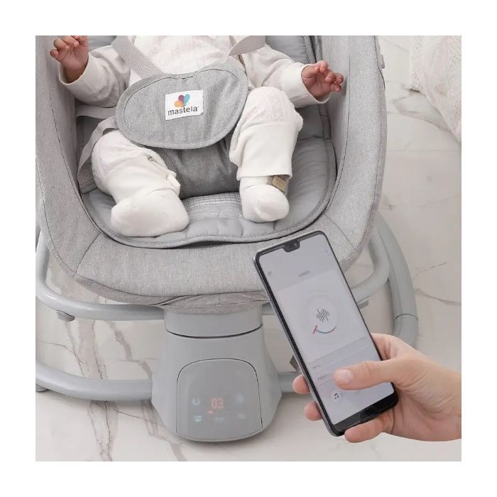 Крісло-гойдалка Mastela Заколисуючий центр-шезлонг 4 в 1 light gray (Mastela 8113) зображення 7