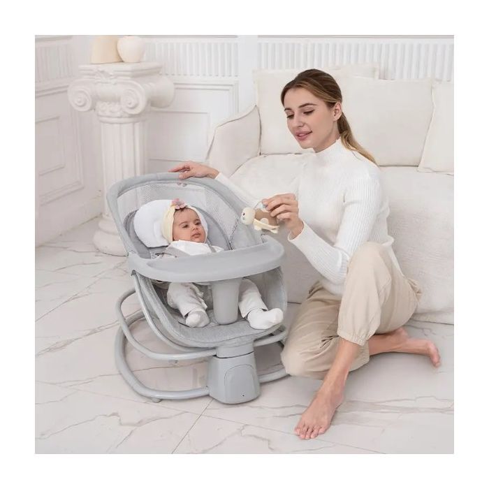 Крісло-гойдалка Mastela Заколисуючий центр-шезлонг 4 в 1 light gray (Mastela 8113) зображення 8