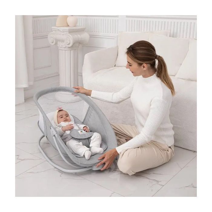 Крісло-гойдалка Mastela Заколисуючий центр-шезлонг 4 в 1 light gray (Mastela 8113) зображення 9