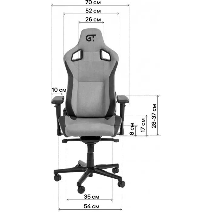 Кресло игровое GT Racer X-8005 Dark Gray изображение 10