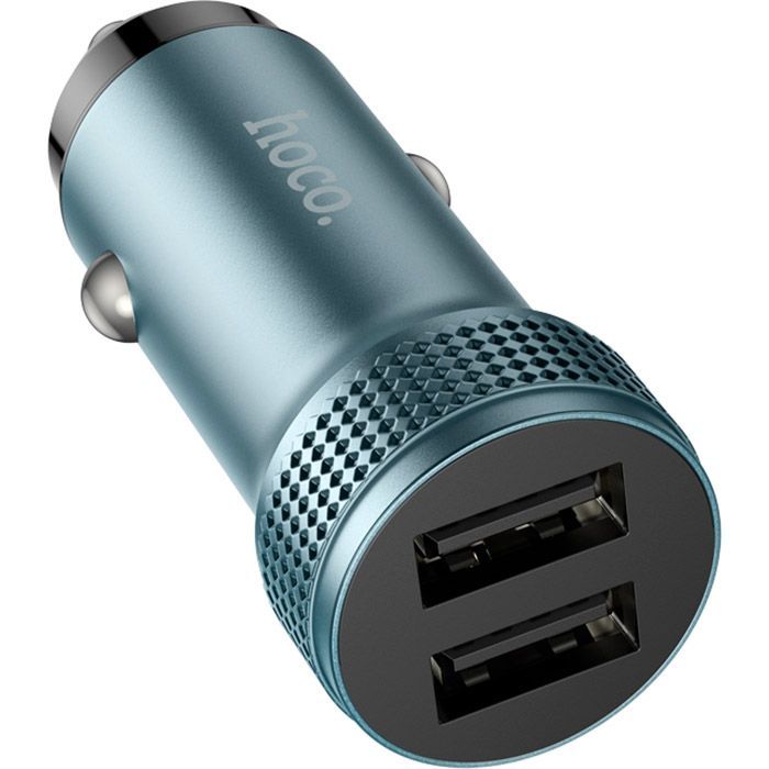 Зарядний пристрій HOCO Z49 Level 2xUSB Metal Gray (6931474795618) зображення 2
