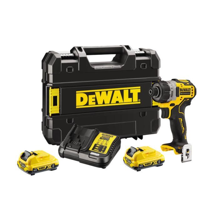 Шуруповерт DeWALT 12V XR Li-Ion, 8 Нм, 1100 об/мин, 2x2Ah, кейс (DCF601D2)