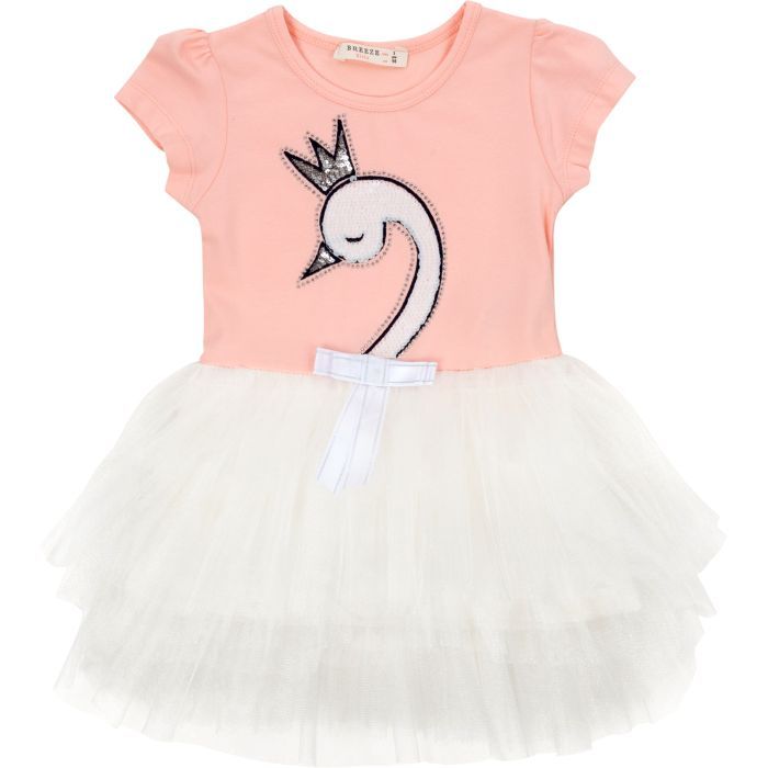 Плаття дитяче Breeze з лебедем (14253-128G-peach)