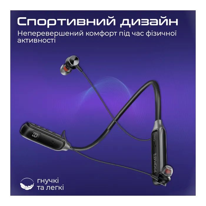 Наушники Promate Leap Black (leap.black) изображение 3
