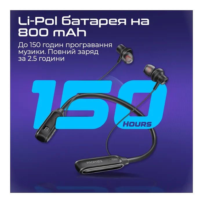 Наушники Promate Leap Black (leap.black) изображение 5