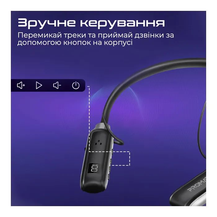 Наушники Promate Leap Black (leap.black) изображение 9