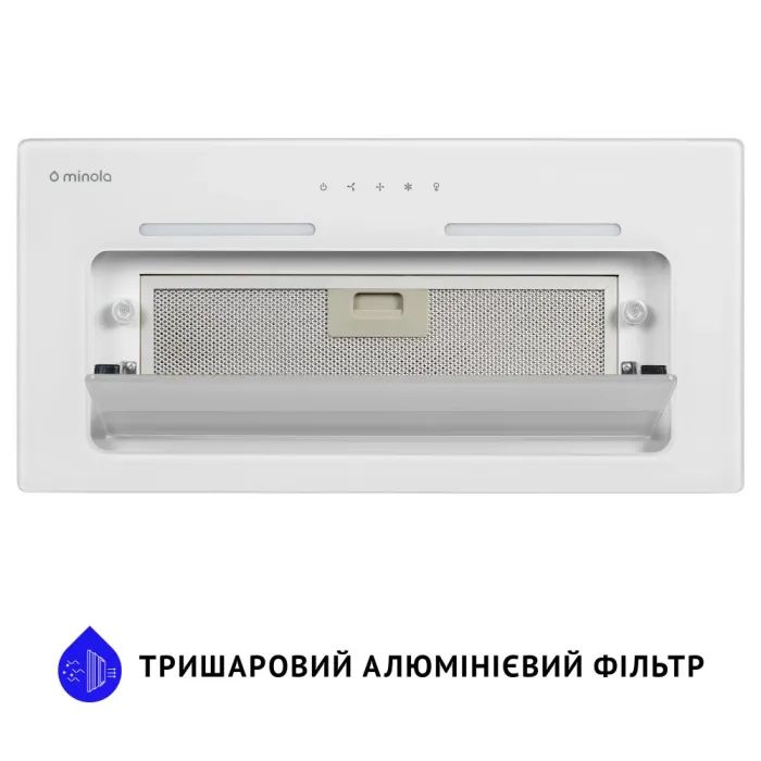 Витяжка кухонна Minola HBI 6873 WH GLASS 1200 LED Line зображення 4