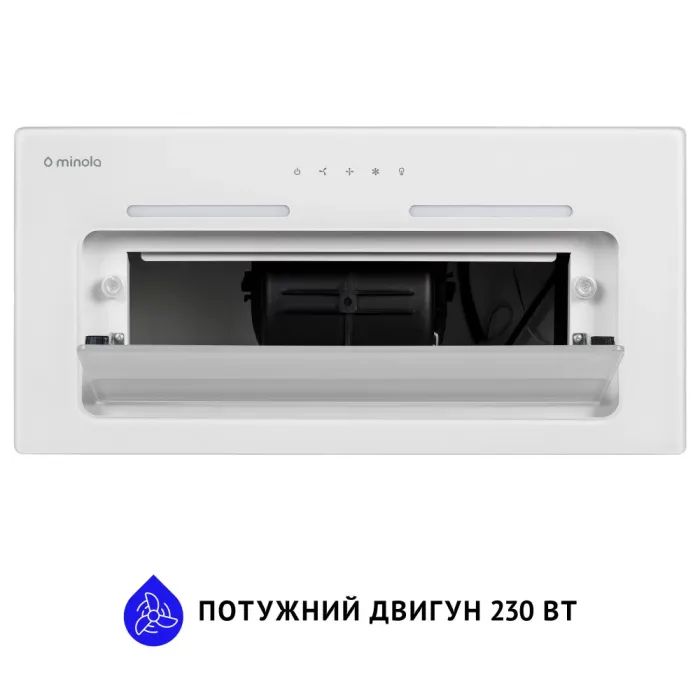 Витяжка кухонна Minola HBI 6873 WH GLASS 1200 LED Line зображення 5